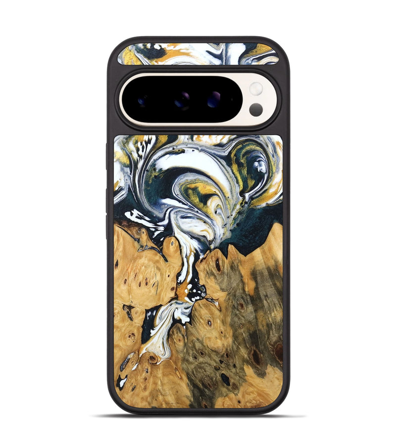 Pixel 9 Wood Phone Case - Otis (Teal & Gold, 746097)