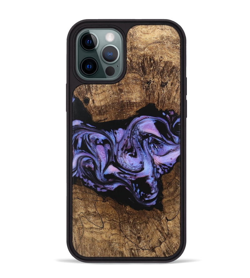 iPhone 12 Pro Max Wood Phone Case - Ford (Purple, 746098)