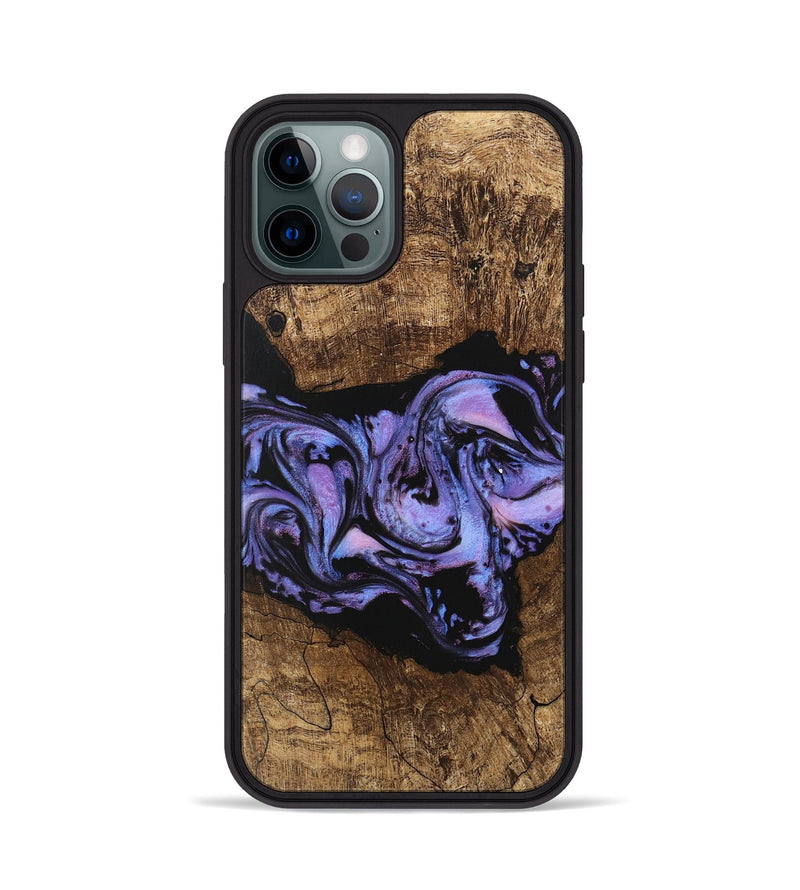 iPhone 12 Pro Wood Phone Case - Ford (Purple, 746098)