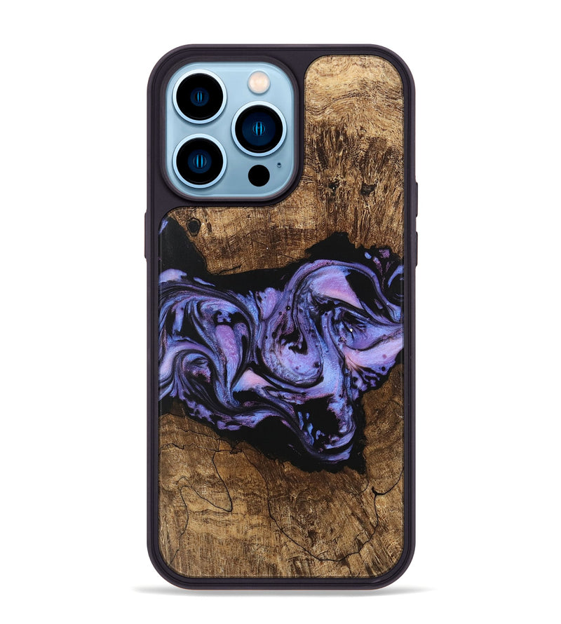 iPhone 14 Pro Max Wood Phone Case - Ford (Purple, 746098)