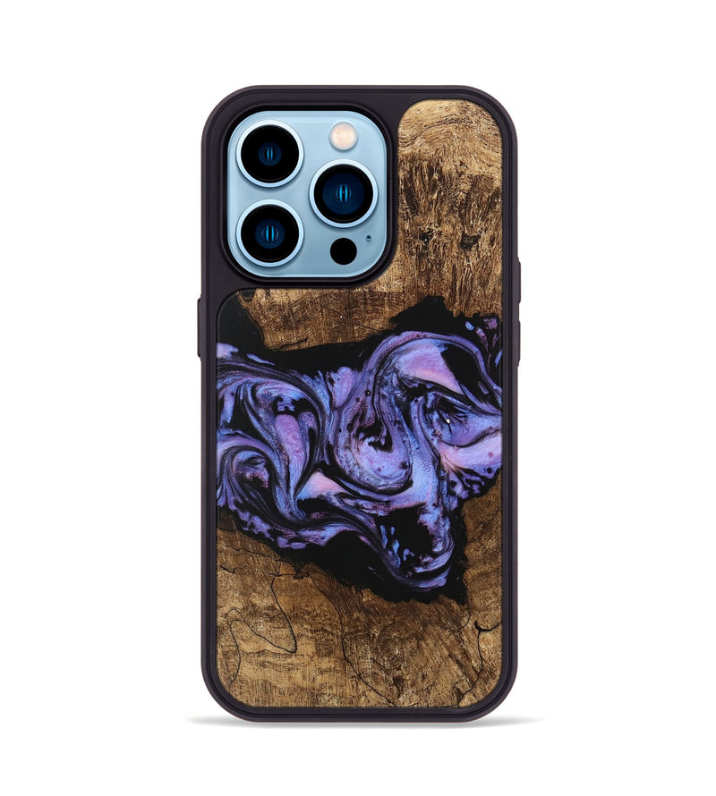 iPhone 14 Pro Wood Phone Case - Ford (Purple, 746098)