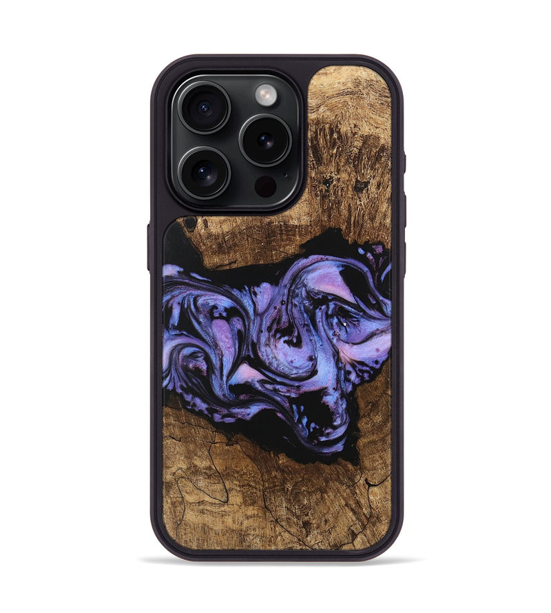 iPhone 15 Pro Wood Phone Case - Ford (Purple, 746098)