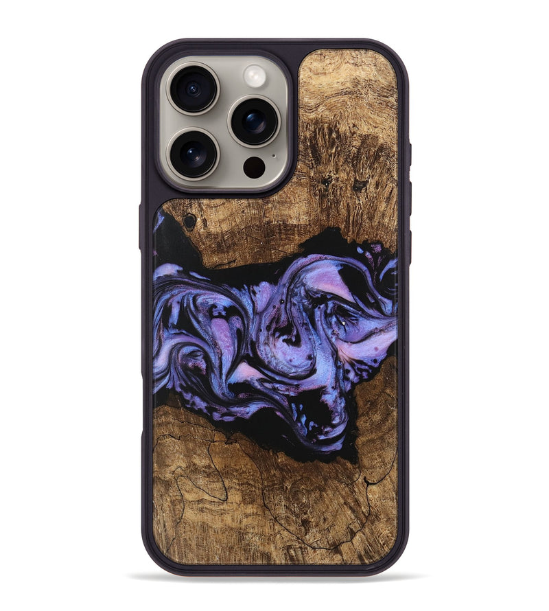 iPhone 16 Pro Max Wood Phone Case - Ford (Purple, 746098)