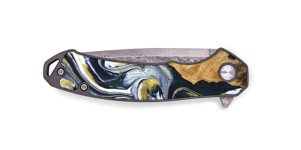 EDC Wood Pocket Knife - Ethyl (Black & White, 746099)