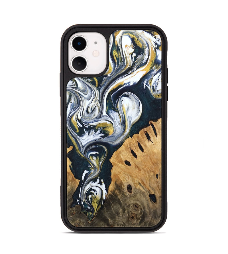 iPhone 11 Wood Phone Case - Ethyl (Black & White, 746099)