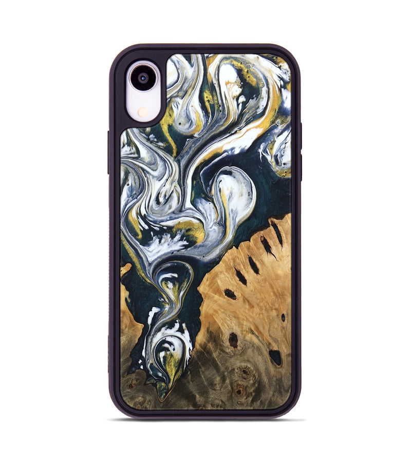 iPhone Xr Wood Phone Case - Ethyl (Black & White, 746099)