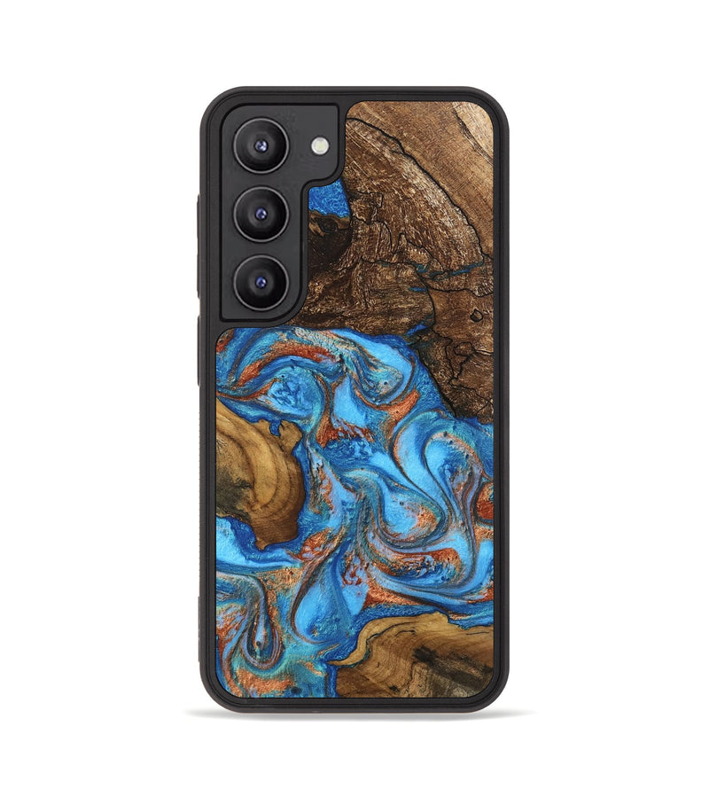 Galaxy S23 Wood Phone Case - Dorthy (Teal & Gold, 746100)