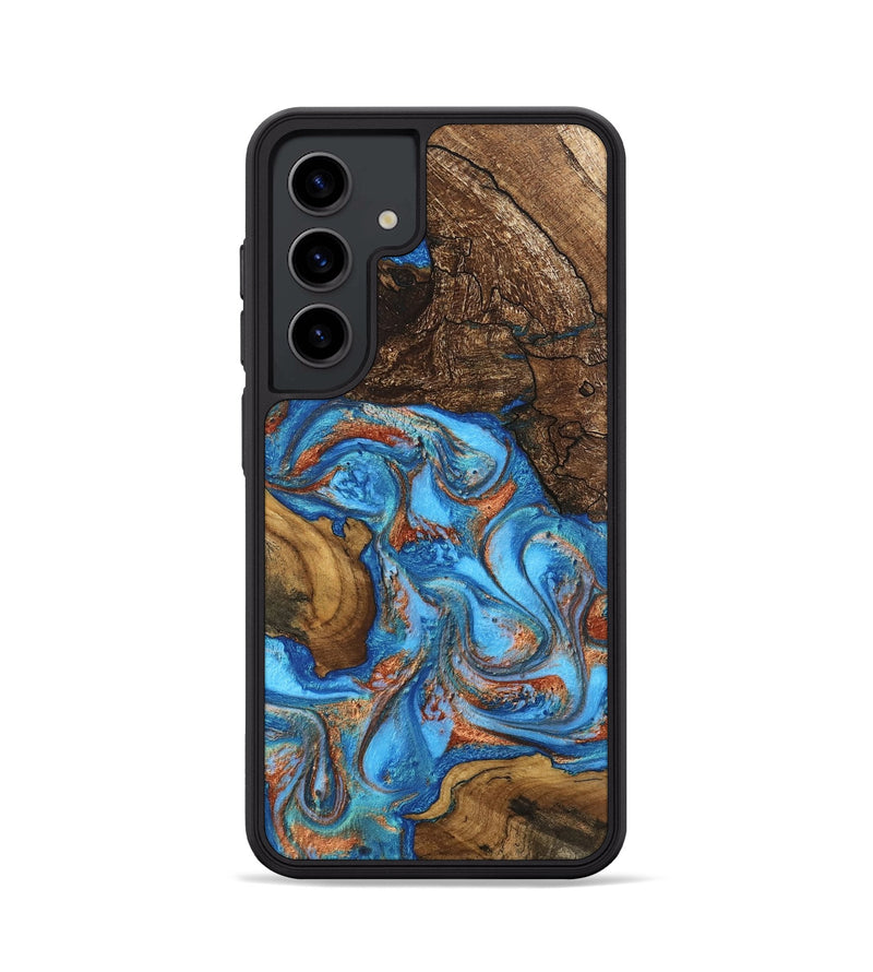 Galaxy S24 Wood Phone Case - Dorthy (Teal & Gold, 746100)