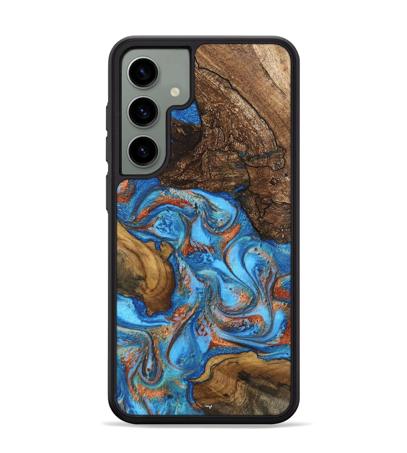 Galaxy S24 Plus Wood Phone Case - Dorthy (Teal & Gold, 746100)