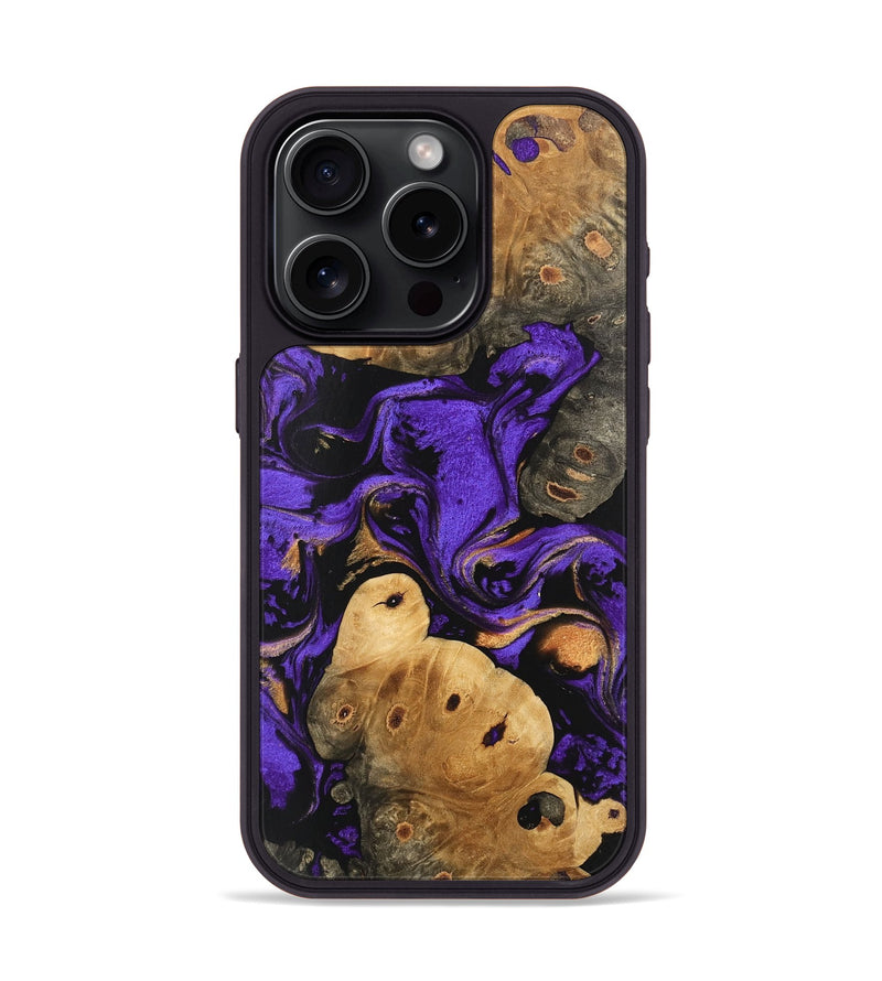 iPhone 15 Pro Wood Phone Case - Crue (Purple, 746102)