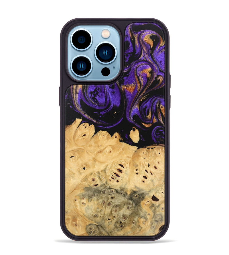 iPhone 14 Pro Max Wood Phone Case - Marjory (Purple, 746103)