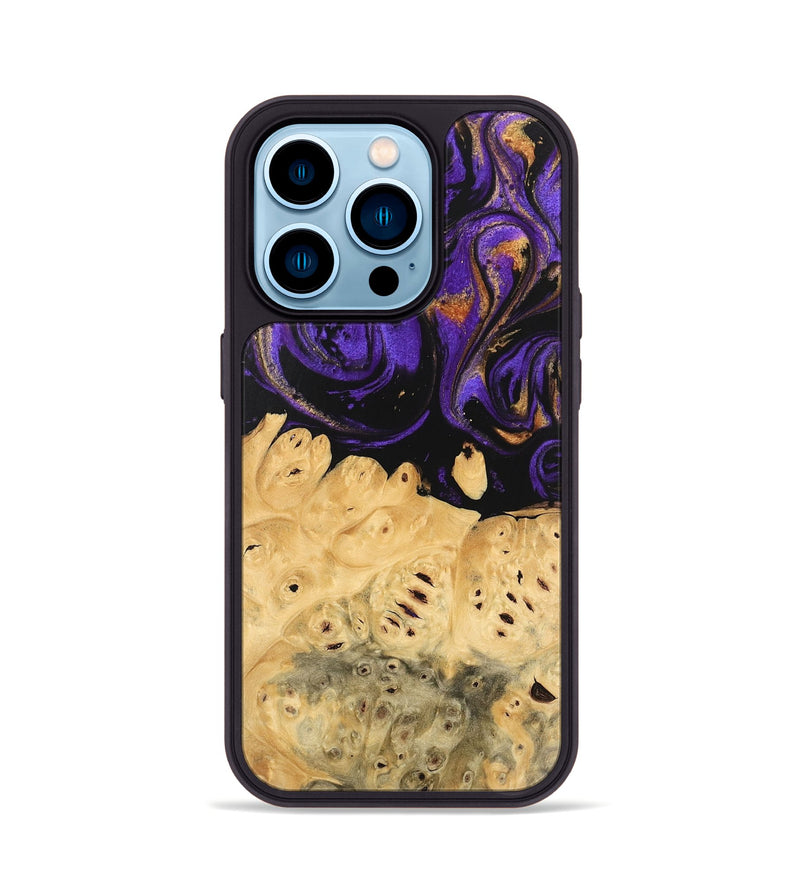 iPhone 14 Pro Wood Phone Case - Marjory (Purple, 746103)