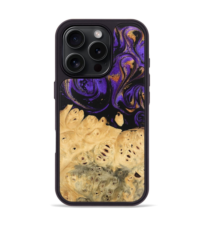 iPhone 16 Pro Wood Phone Case - Marjory (Purple, 746103)