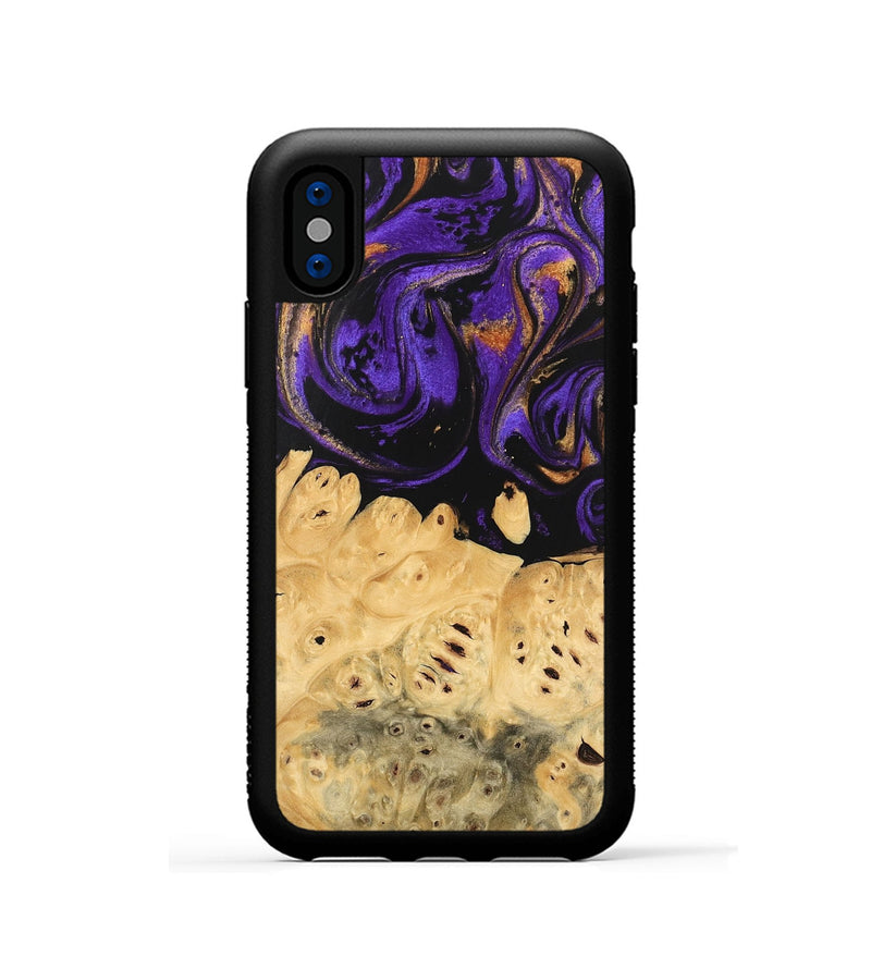 iPhone Xs Wood Phone Case - Marjory (Purple, 746103)