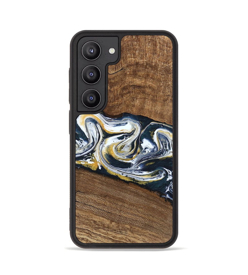 Galaxy S23 Wood Phone Case - Mariyah (Teal & Gold, 746104)