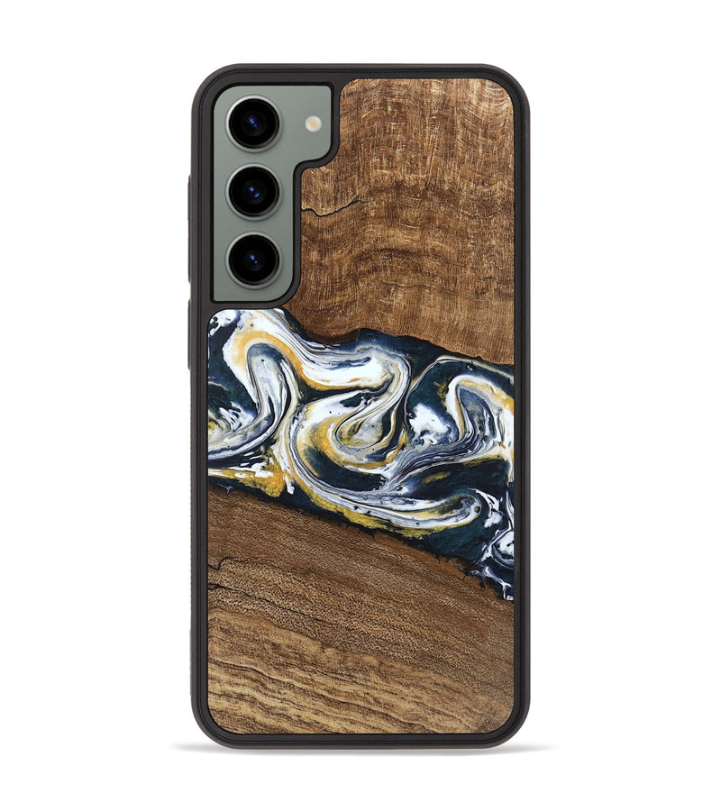 Galaxy S23 Plus Wood Phone Case - Mariyah (Teal & Gold, 746104)