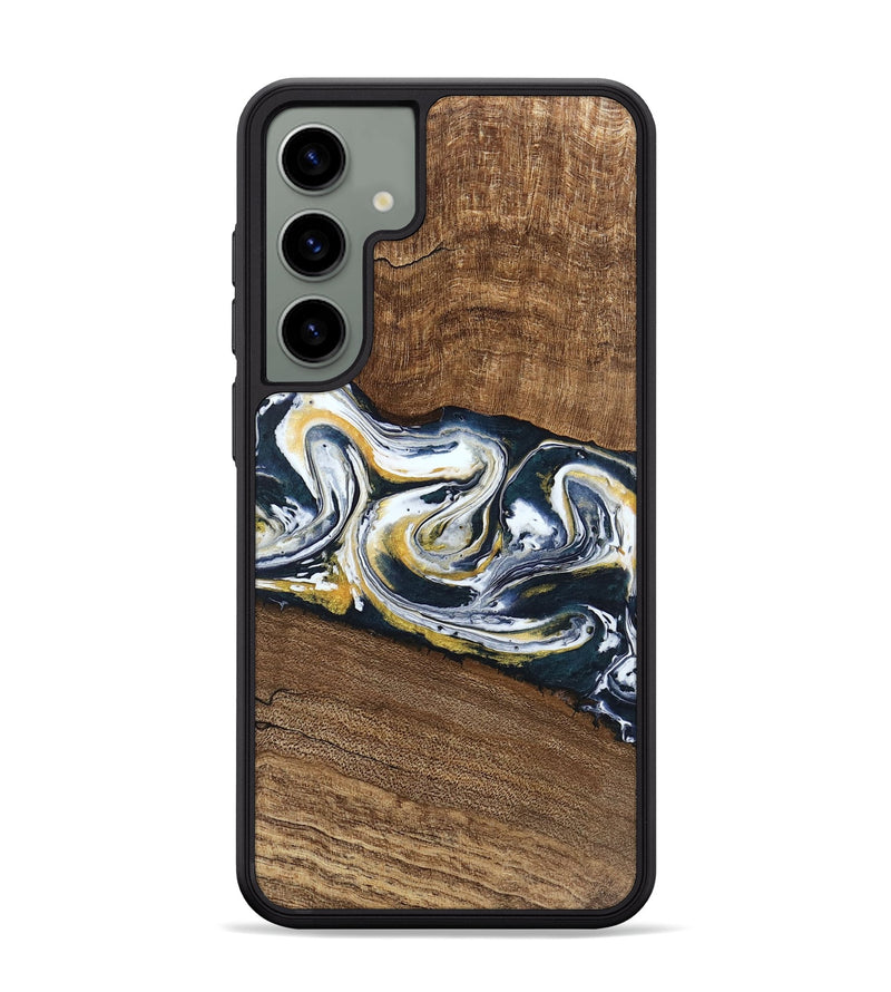 Galaxy S24 Plus Wood Phone Case - Mariyah (Teal & Gold, 746104)