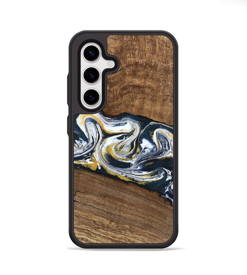 Galaxy S25 Plus Wood Phone Case - Mariyah (Teal & Gold, 746104)