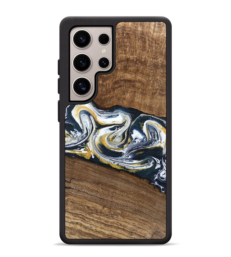 Galaxy S25 Ultra Wood Phone Case - Mariyah (Teal & Gold, 746104)