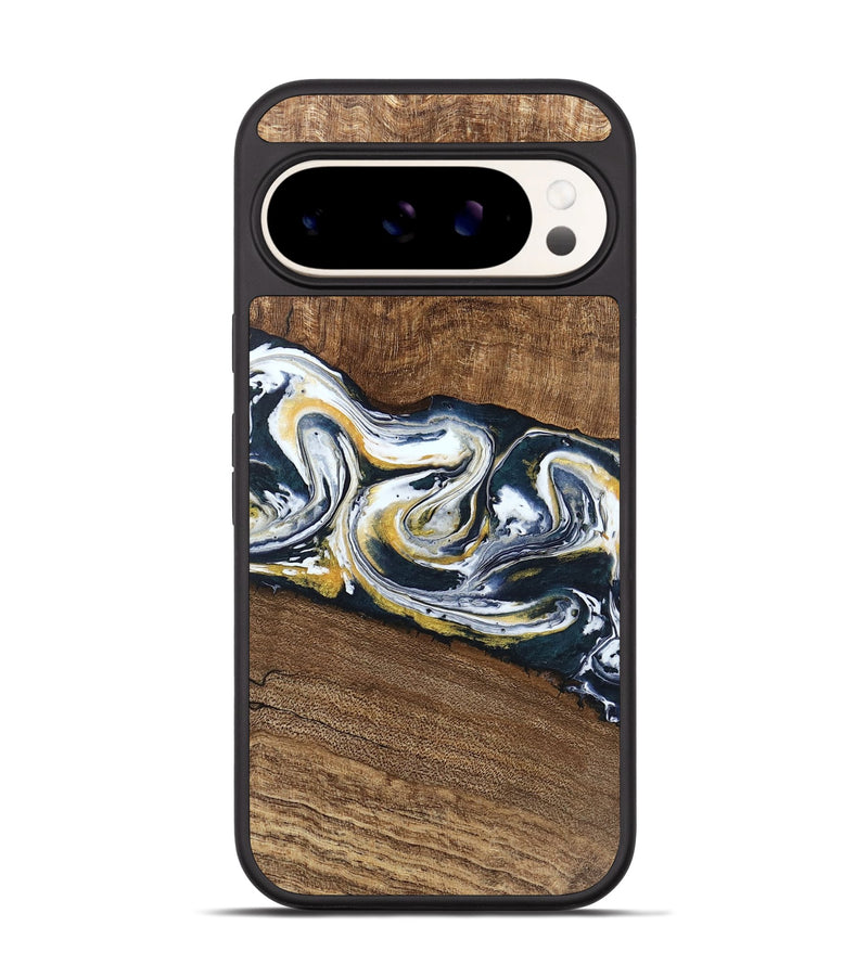 Pixel 9 Wood Phone Case - Mariyah (Teal & Gold, 746104)