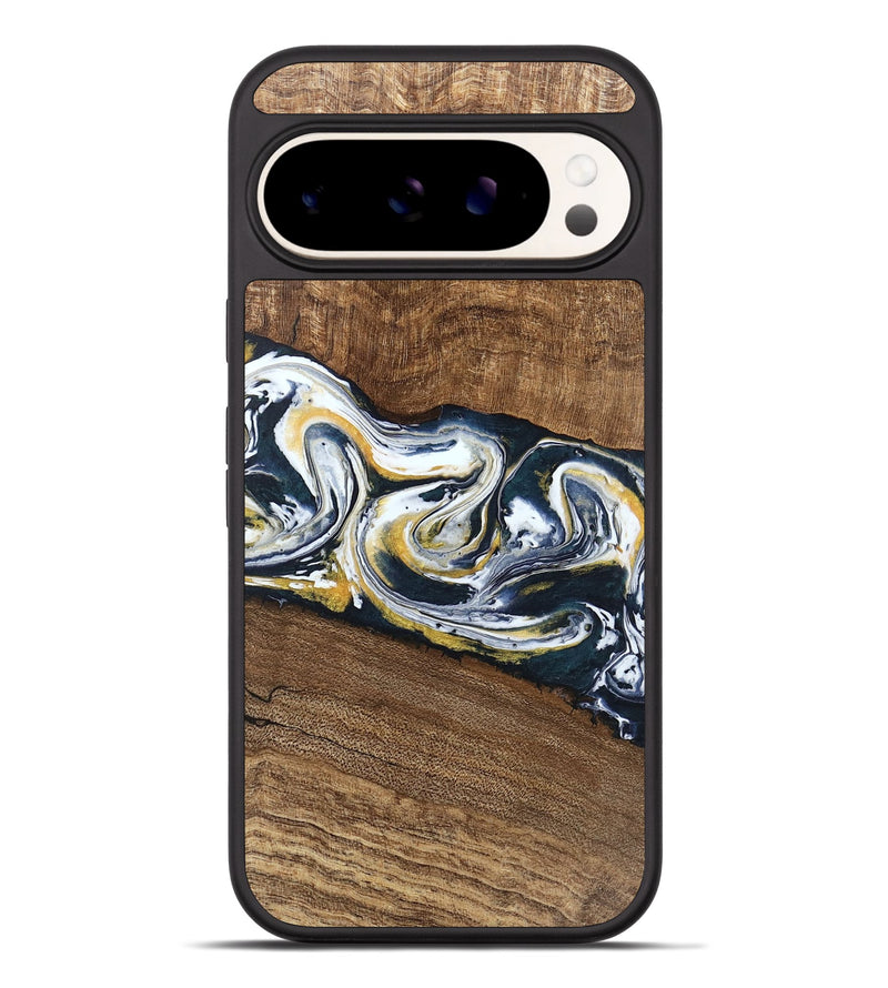 Pixel 9 Pro XL Wood Phone Case - Mariyah (Teal & Gold, 746104)