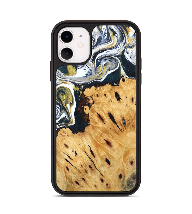 iPhone 11 Wood Phone Case - Johnson (Black & White, 746105)