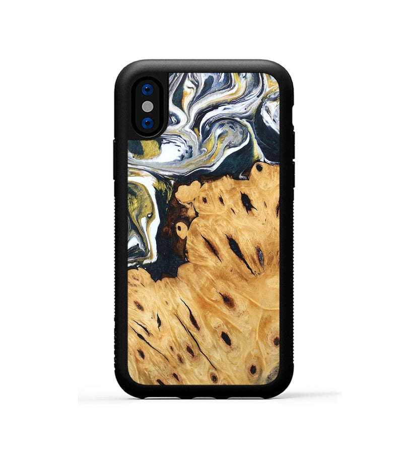 iPhone Xs Wood Phone Case - Johnson (Black & White, 746105)