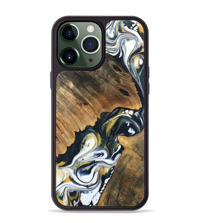 iPhone 13 Pro Max Wood Phone Case - Charlie (Black & White, 746106)