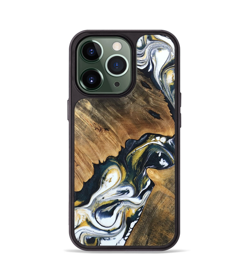 iPhone 13 Pro Wood Phone Case - Charlie (Black & White, 746106)