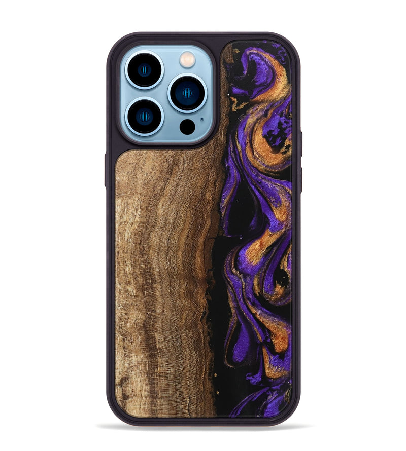 iPhone 14 Pro Max Wood Phone Case - Karie (Purple, 746107)