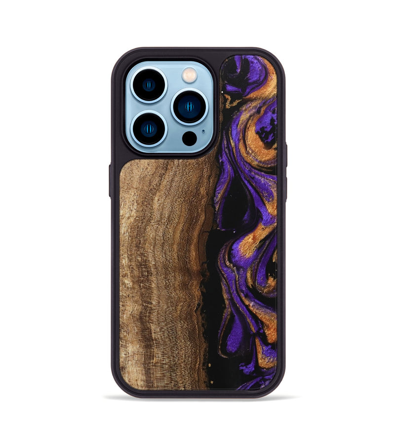 iPhone 14 Pro Wood Phone Case - Karie (Purple, 746107)