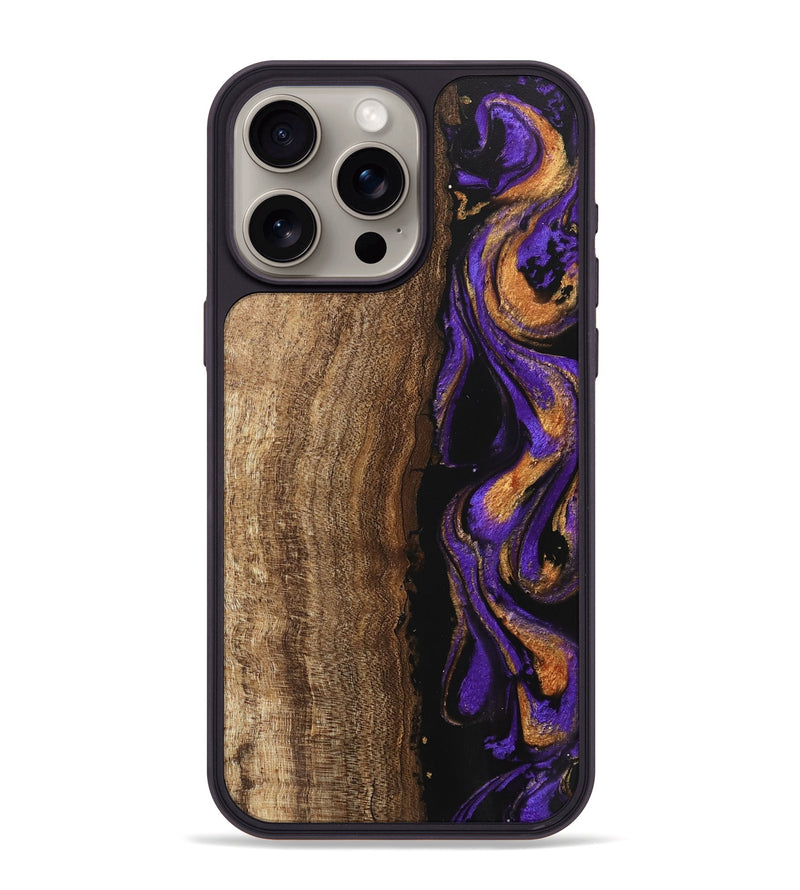 iPhone 15 Pro Max Wood Phone Case - Karie (Purple, 746107)