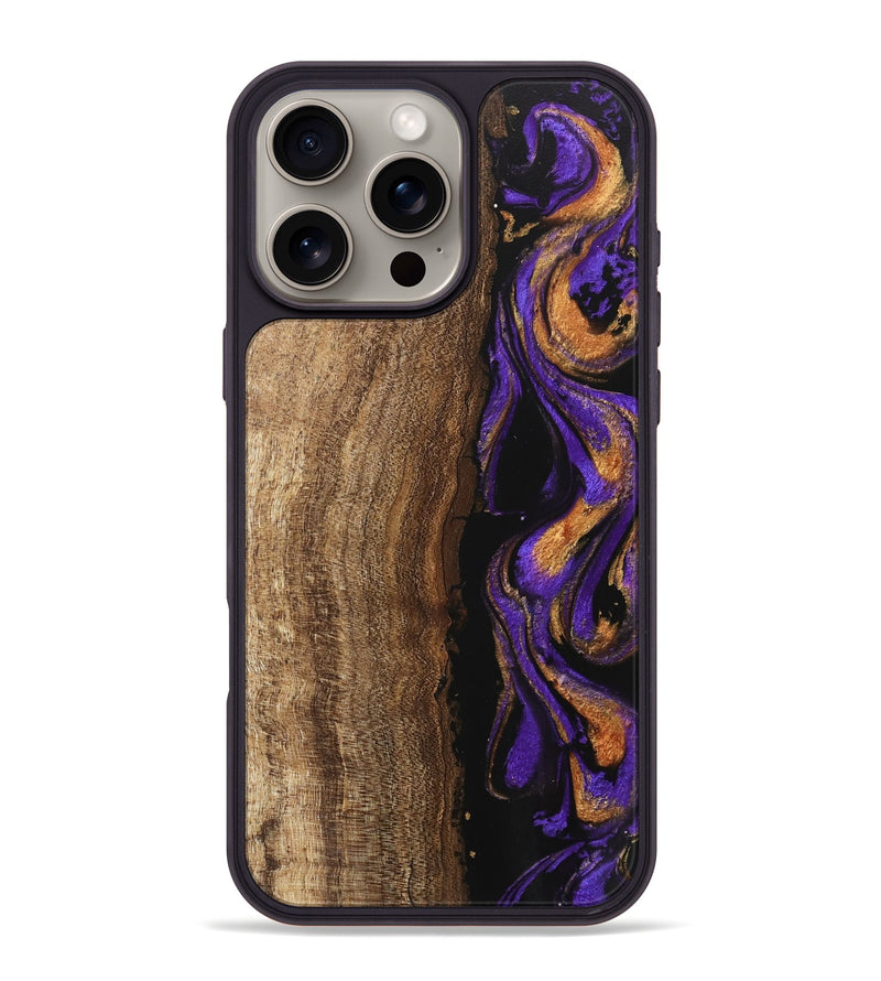 iPhone 16 Pro Max Wood Phone Case - Karie (Purple, 746107)