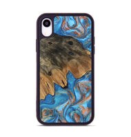 iPhone Xr Wood Phone Case - Daisy (Teal & Gold, 746109)