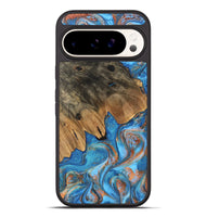 Pixel 9 Pro XL Wood Phone Case - Daisy (Teal & Gold, 746109)