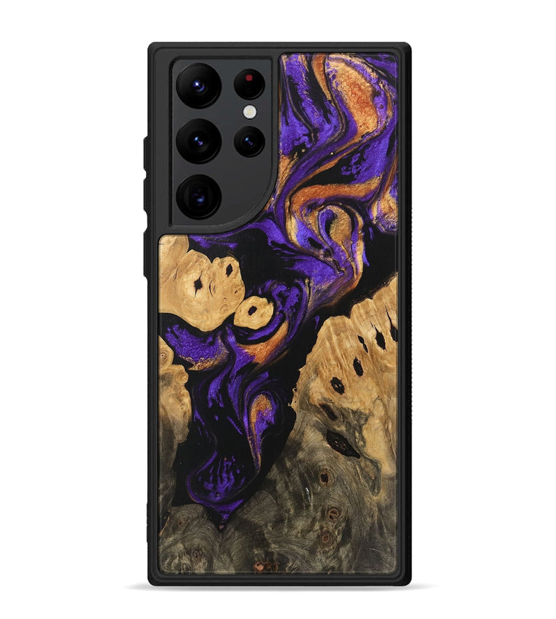 Galaxy S22 Ultra Wood Phone Case - Cillian (Purple, 746110)