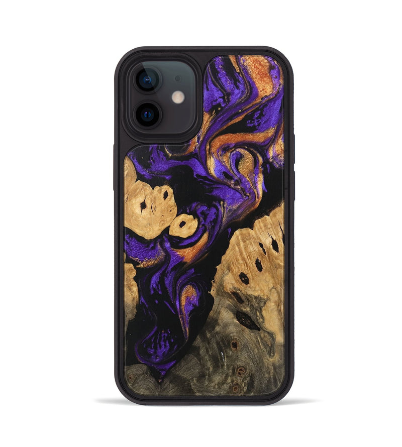 iPhone 12 Wood Phone Case - Cillian (Purple, 746110)