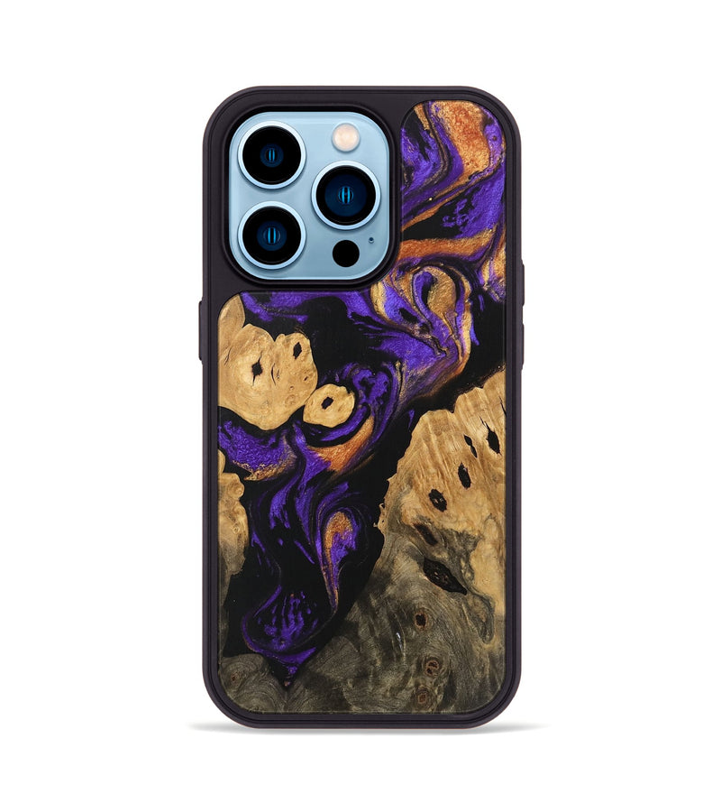 iPhone 14 Pro Wood Phone Case - Cillian (Purple, 746110)