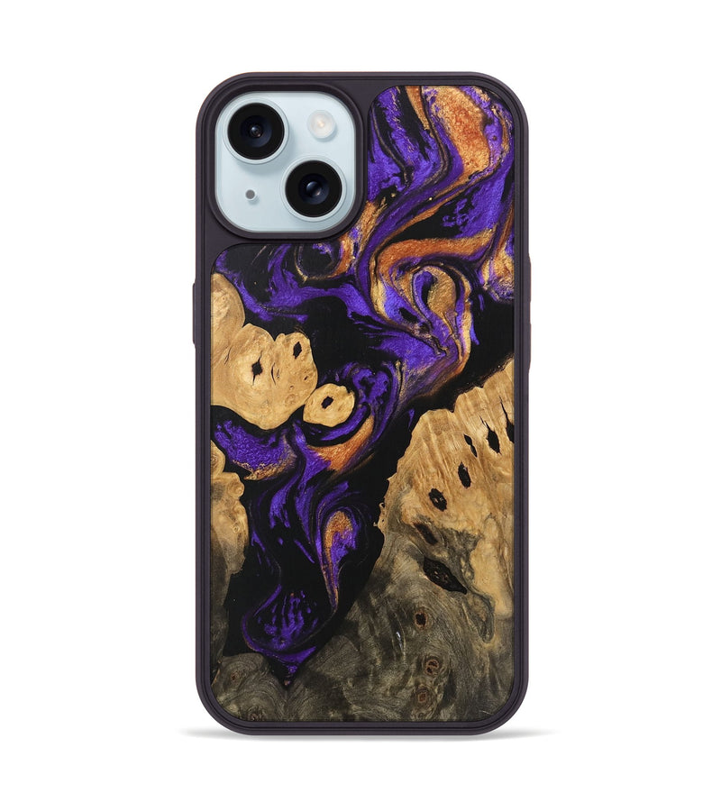 iPhone 15 Wood Phone Case - Cillian (Purple, 746110)