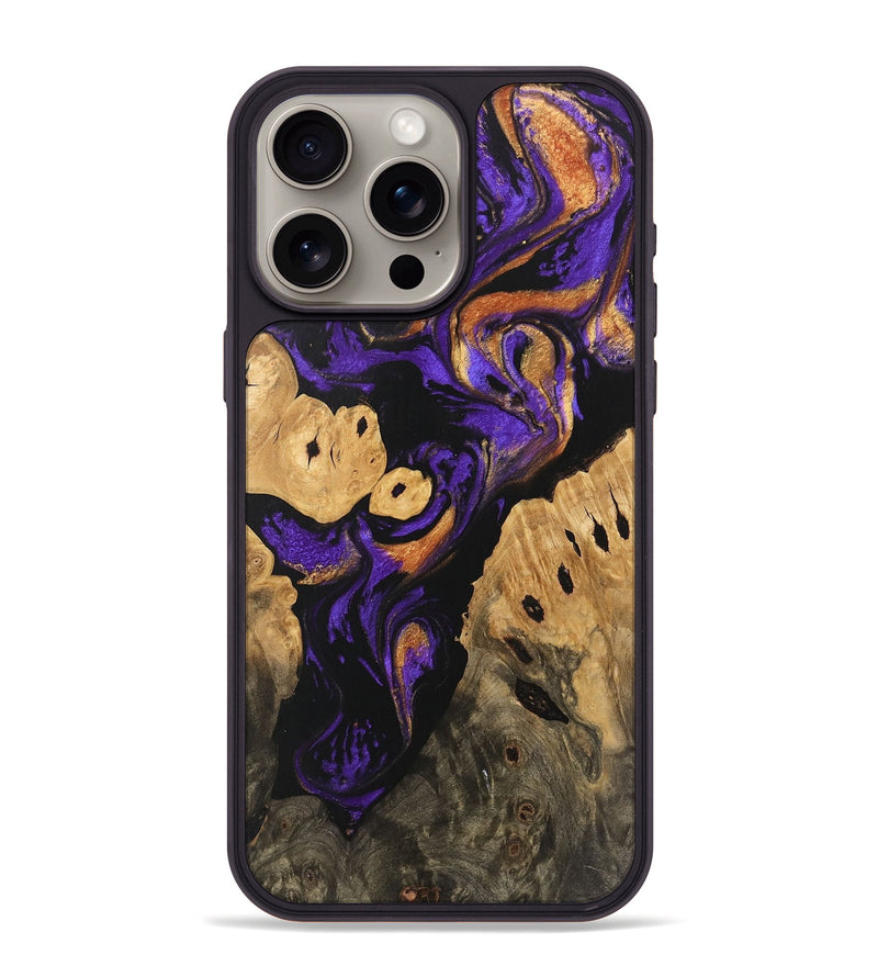 iPhone 15 Pro Max Wood Phone Case - Cillian (Purple, 746110)