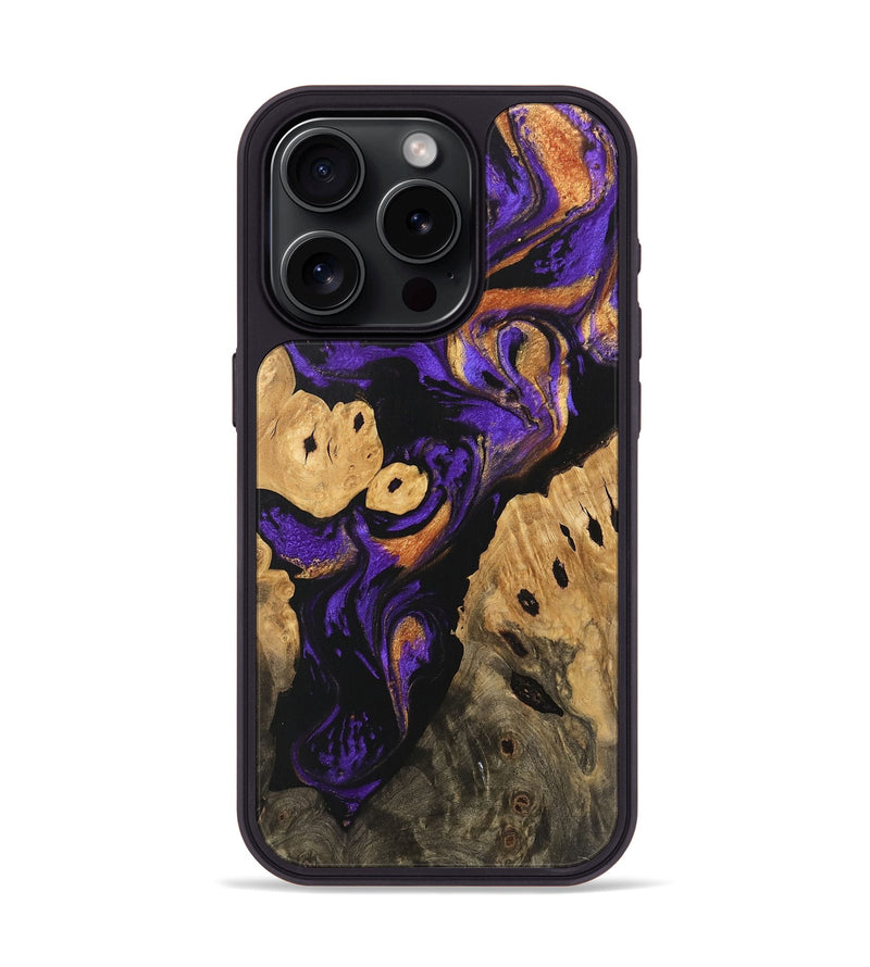 iPhone 15 Pro Wood Phone Case - Cillian (Purple, 746110)