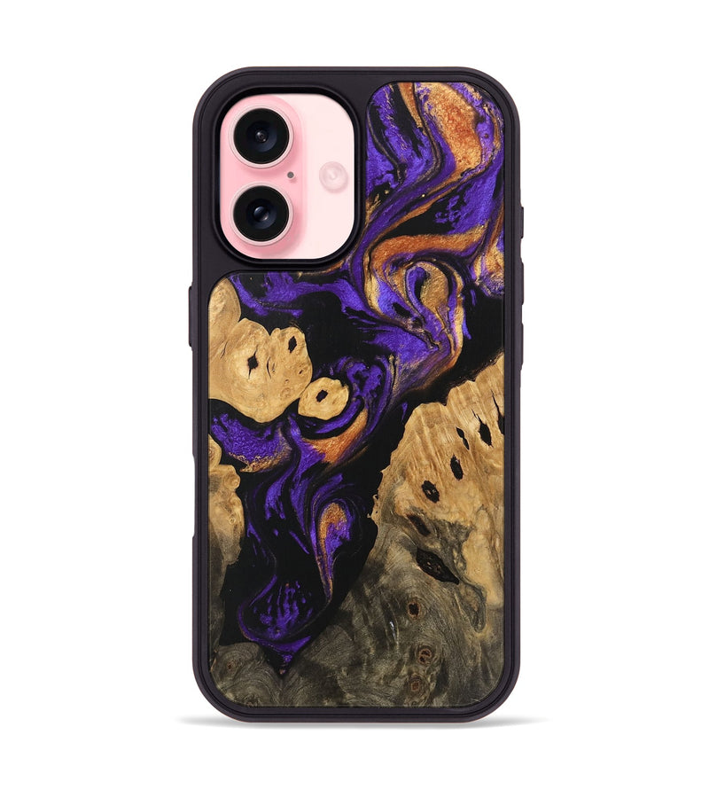 iPhone 16 Wood Phone Case - Cillian (Purple, 746110)