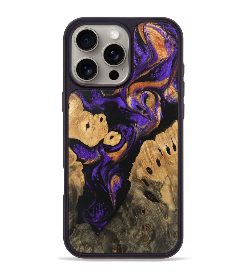 iPhone 16 Pro Max Wood Phone Case - Cillian (Purple, 746110)