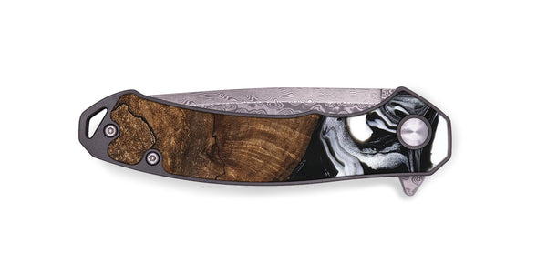 EDC Wood Pocket Knife - Jeri (Black & White, 746111)