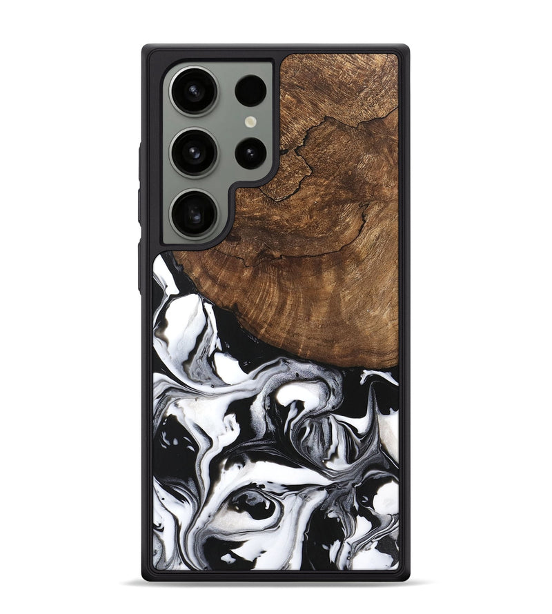 Galaxy S24 Ultra Wood Phone Case - Jeri (Black & White, 746111)