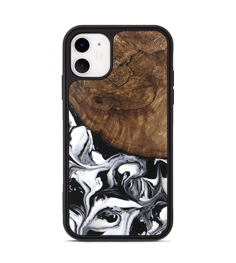 iPhone 11 Wood Phone Case - Jeri (Black & White, 746111)