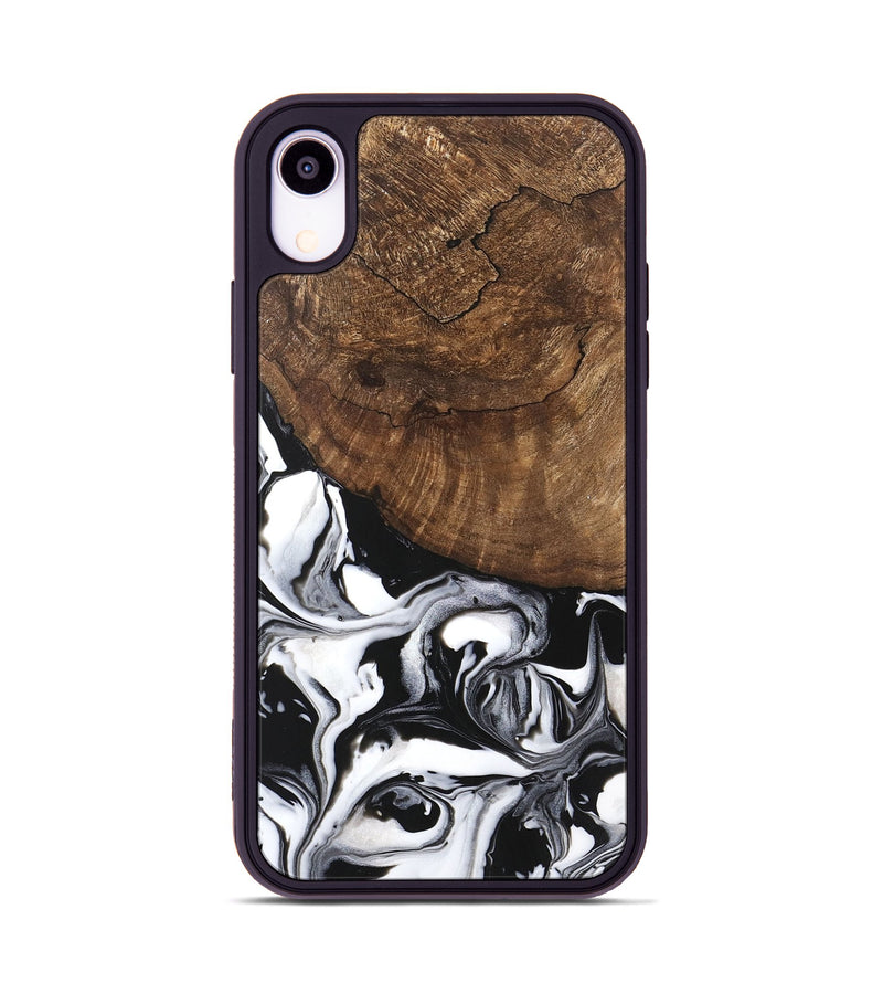 iPhone Xr Wood Phone Case - Jeri (Black & White, 746111)