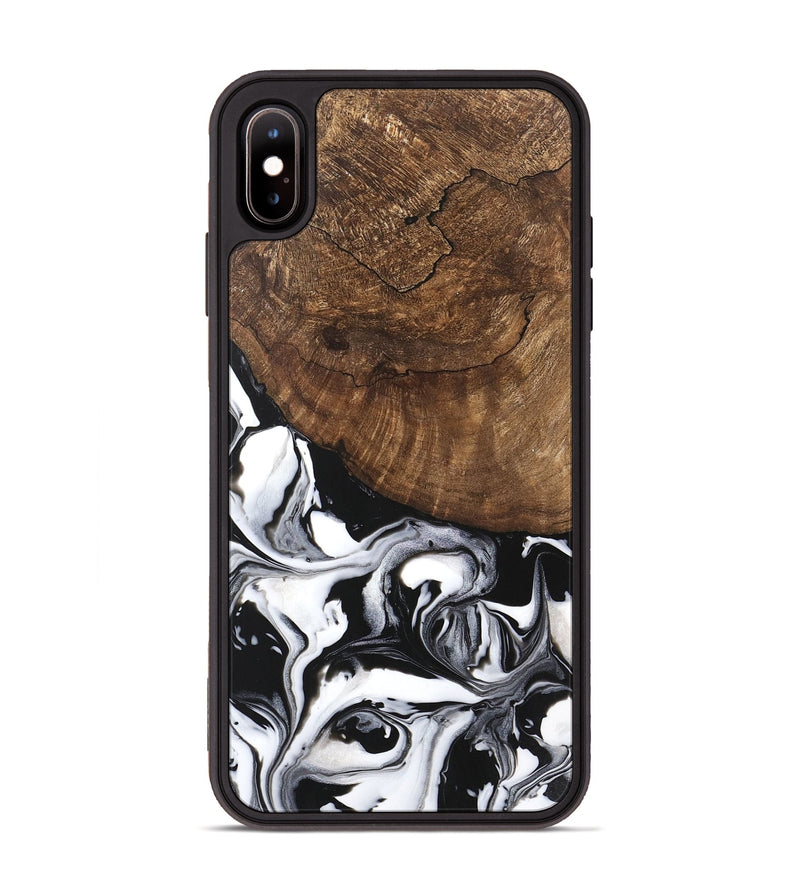 iPhone Xs Max Wood Phone Case - Jeri (Black & White, 746111)