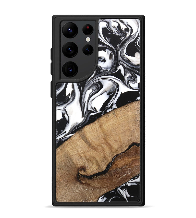 Galaxy S22 Ultra Wood Phone Case - Wesley (Black & White, 746112)