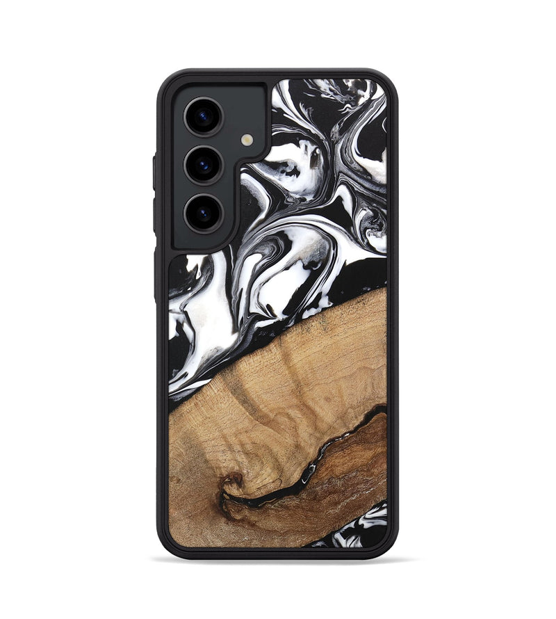 Galaxy S24 Wood Phone Case - Wesley (Black & White, 746112)